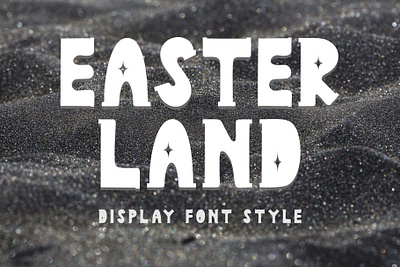 Easter Land banner beautiful branding design easter font font design graphic design handwritten illustration logo poster print sticker