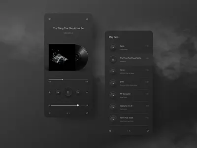 music player app #2 app design gray ios minimalism mobile music player ui ui design ux ux design