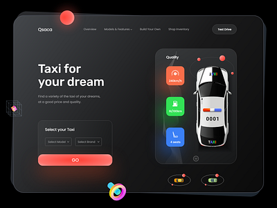 Taxi : Cab showroom web design autonomous car cab booking car drive home page landing page rental ride taxi truck uber vehicle website design