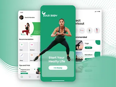 Your Body Health app branding design graphic design illustration ui ux