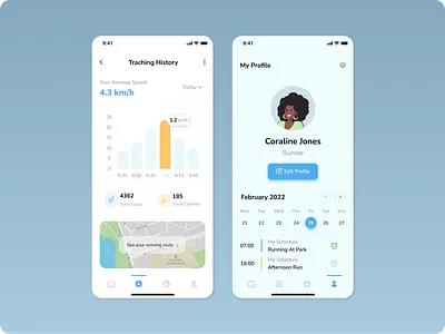 Running tracking app app branding chart design icons illustration map running sport ui ux workout