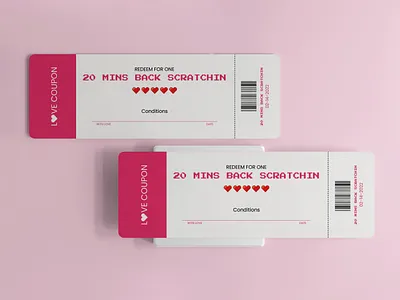 Love Coupon branding business coupon design flyer gfxmint graphic masudhridoy minimal pink print romantic shop simple stationary template valentine voucher