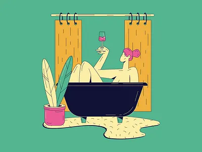 Please, don’t bother adobe illustrator bathtub illustration bathtup vector behance character character design character designer cool girl design dribbble flat character flat illustration freelance illustrator girl character vector illustration illustrator procreate shower vector vector vector character