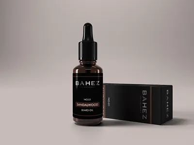 BAHEZ | Beard Oil | Label and Packaging design 3d modeling 3d rendering branding logo logo design branding logo design packaging packaging design packaging design