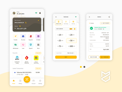 Digital Bank Channel app bank bank channel credit design digital bank e wallet finance mobile apps mobile ui orange ui uidesign ux uxdesign wallet