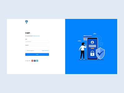 Login Page app design icon illustrations login page ui ux