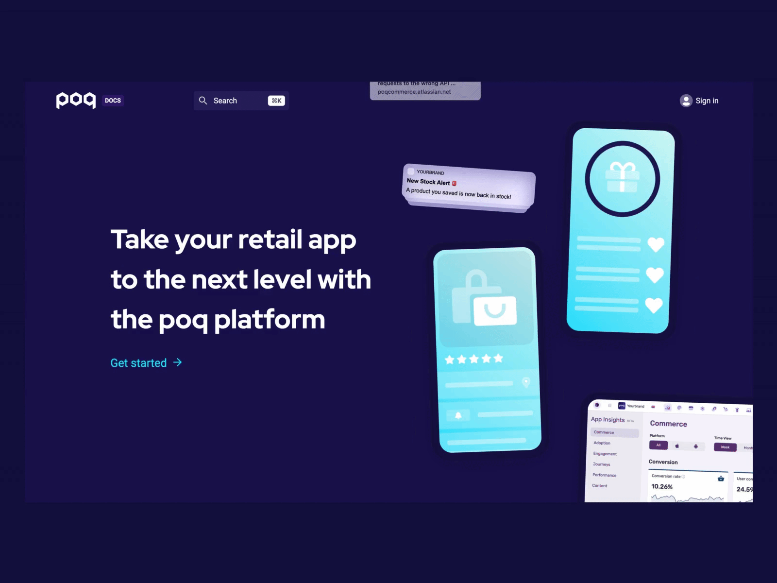 Take your retail app to the next level animation developers docs hero landing