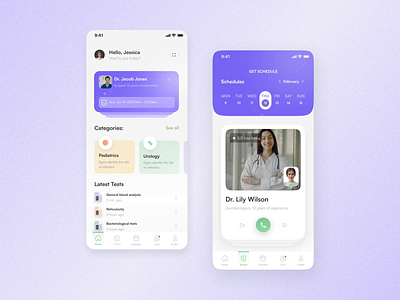Medlab mobile app android animation app call chat design doctor flat home ios layo medicine mobile motion graphics schedule studio ui ux