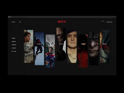 Netflix. Genre animation design minimal ui ux web