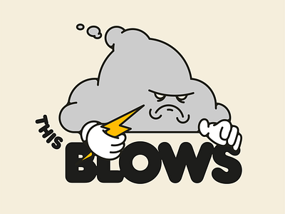 This blows. blows cloud design frankfurter illustration storm type typography