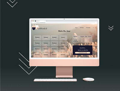 Web | Redesign BestWords.fr adapt desktop feedbacks figma improve redesign ui user experiences ux website