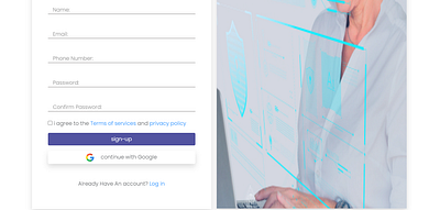 Sign Up Account Page ui