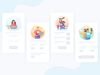 Illustration collection illustration onboarding