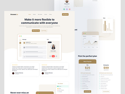 Call Management SaaS Landing Page Design landing page saas saas company saas landing page web web apllication web application webdesign website design website ui