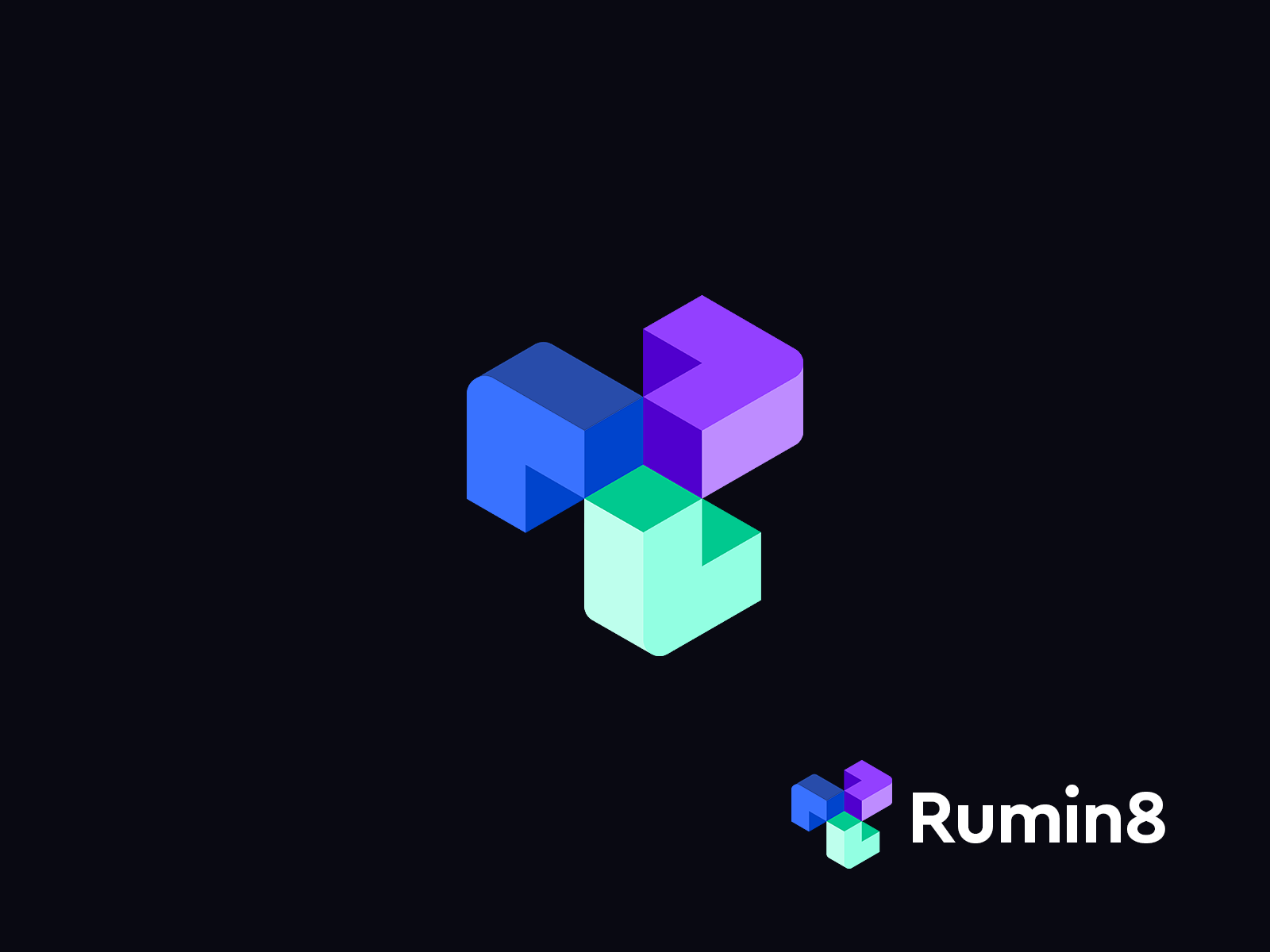 Rumin8 logo concept rounded abstract atmosphere brand design brand identity branding climate climate tech colorful logo creative logo icon logo logo design logomark logotype mark methane reduction methane removal symbol