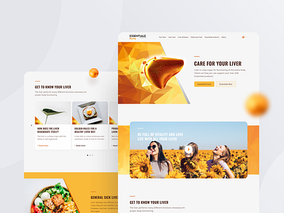 Sanofi Essentiale 3d animation app clean color corpo design graphic design health desktop healthcare healthcare ui illustration inspiration minimal design orange ui uiux ux web ui yellow