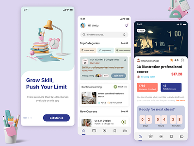 Online learning App app course app e learner app e learning app education educational app mobile app new design online course app online learner app onlinecourses popular app ui ui design ux ux design virtual app