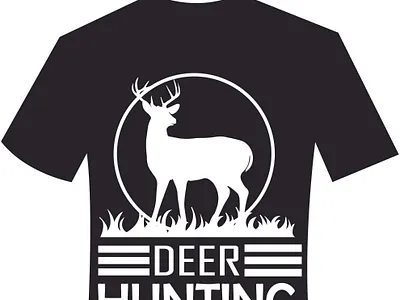 Deer hunting illustration logo