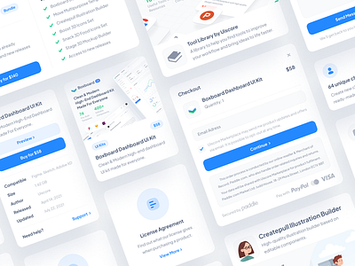 Uiscore UI Components app cards clean components creative figma template themes ui ui design ui elements ux web web design