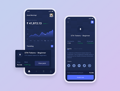 CryptoPacks App Concept app bitcoin blockchain crypto crypto app crypto mobile app ethereum finance finance app finance mobile app fintech fintech app fintech mobile app mobile mobile app nft nft app nft mobile app token trending