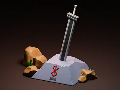 Guts sword - Band of the Hawk - Berserk 3d 3d art 3d sword blender blender3d design digital art illustration sword weapon