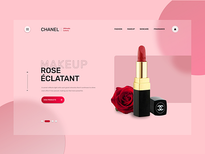 Minimal Glassmorphism Landing Page commercial fashion brand figma glassmorphism glassmorphism landing page landing page landing page design lipstick makeup minimal design minimal landing page style ui website concept website design website template website ui