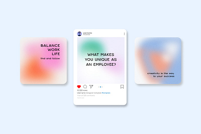 Light Social Media Design for Instagram gradient instagram noise post social media