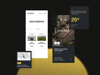 Travel App Guider app branding city clean counties dark mode design explore illustration logo map minimal mob mobile app tourism travel trendy ui ux vacation