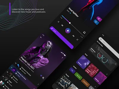 Music Player graphic design ui