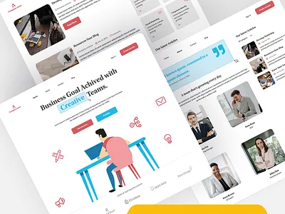 Blue and Red Business WordPress Theme free template free website template website template