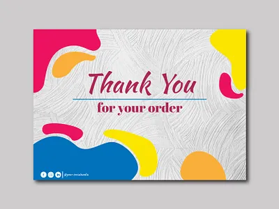 Thank you card design aesthetic card design illustration thank you card vector