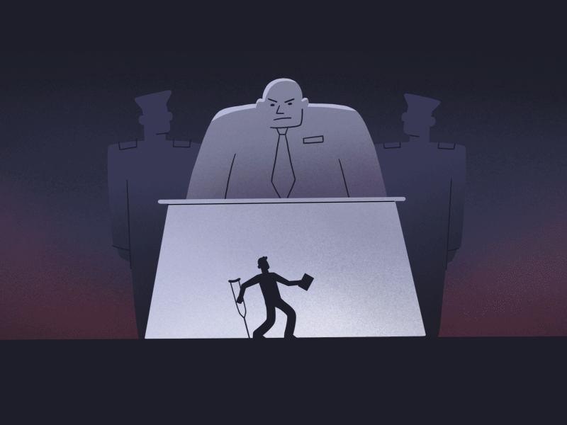 Committee Against Torture 2d animation deforge explainer gif loop torture