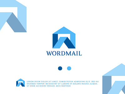 WORDMAIL LOGO brand branding business design illustrator logo logo design mail simple unique visual identity word
