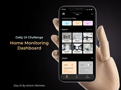 Home Monitoring Dashboard branding design illustration logo typography ui vector