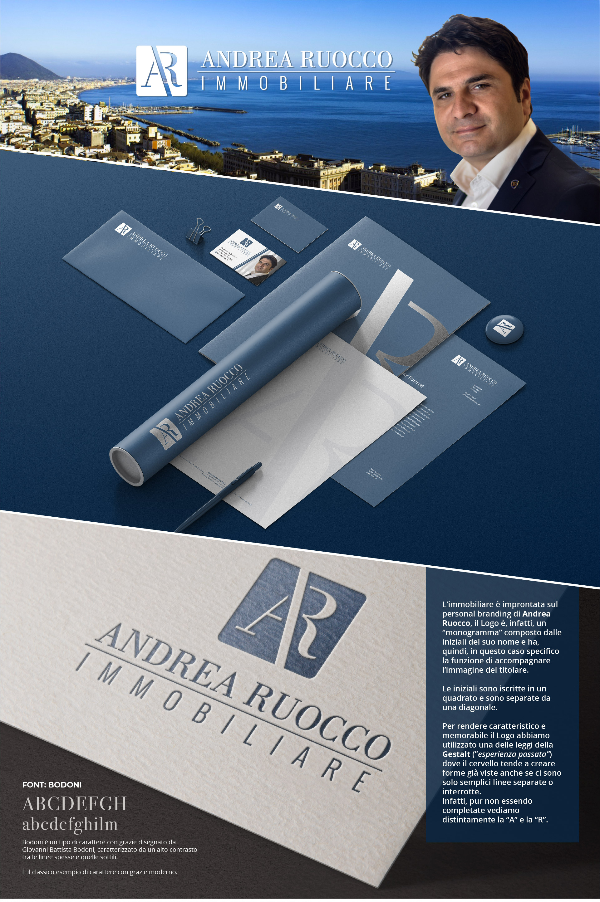 Example of Restyling Logo - Andrea Ruocco Immobiliare - Salerno (Italy)