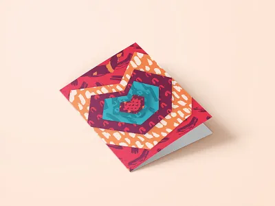 Neo-Mundo branding: Valentine's Day Greeting Card abstract brand design colorful graphic design greeting card heart neo mundo stationary stationary design valentine valentines day