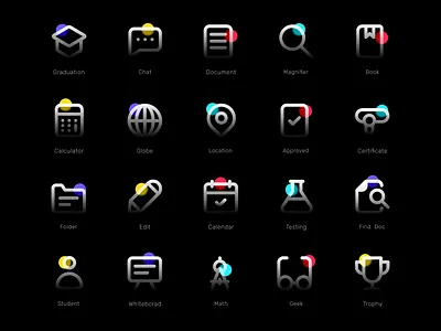 Education modern line gradient icon set free vector branding education graphic icon icon pack minimal rabbector school set ui university ux vector web