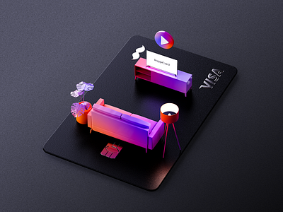 RappiCard entertainment assets V2 3d app design branding card design fintech illustration inspiration interaction interface isometric logo ui ux