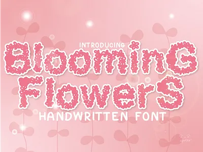 Blooming Flowers Font font fonts typography