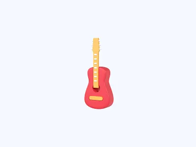Guitar 3D icon 3d 3d art 3d artist 3d design 3d designer 3d icon 3d icons freebie freebies icon icons ui
