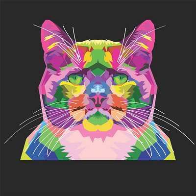Colorful Cat illustration adobe cat colorful design illustration illustrator vector