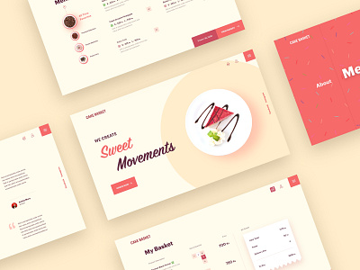 Cake Basket - Online Sweet Ordering Portal cart design food menu order testimonial ui ux web design