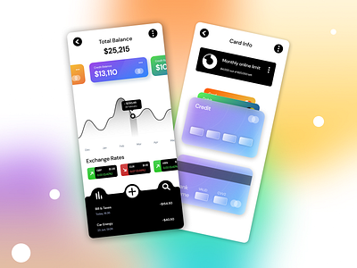 Black&White Banking App banking blackwhite branding design interface ui ux vector