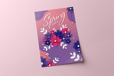 Spring party background banner flowers party pink spring