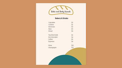 Bake and Body Kneads - Bakery Menu app branding design graphic design icon illustration logo typography ui ux vector