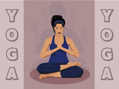 YOGA design graphic design illustration vector