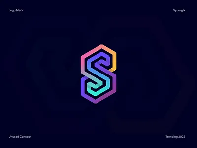 Synergix Logo Design blockchain brand identity design branding crypto data digital graphic designer letter s logo logo mark logotype minimal modern colorful gradient negative space network premium letter logo saas software technology