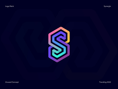 Synergix Logo Design blockchain brand identity design branding crypto data digital graphic designer letter s logo logo mark logotype minimal modern colorful gradient negative space network premium letter logo saas software technology