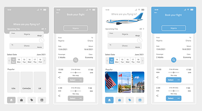 Flight booking app design graphic design illustration ui ux