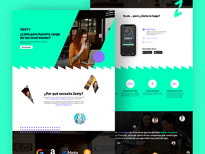 Zesty · Landing app css fintech landing landing page one page web zesty